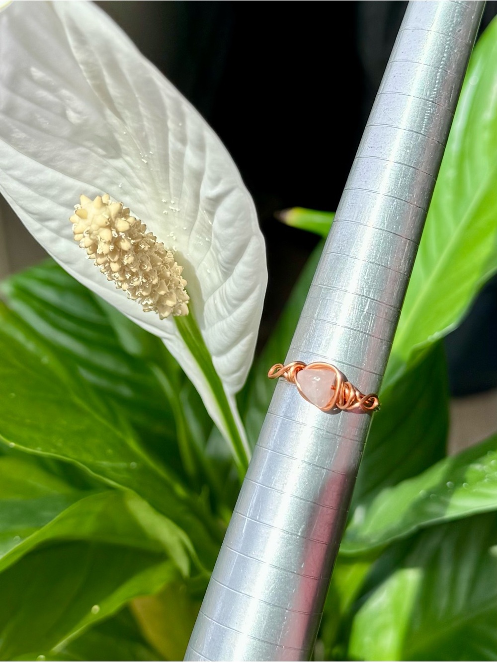 ✨ROSE QUARTZ | Copper Wire Wrapped Gemstone Ring